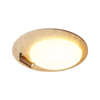 Travertine Oval Knob Ceilling Lamp-Neutral Decor