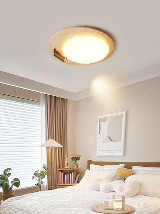 Travertine Oval Knob Ceilling Lamp-Neutral Decor