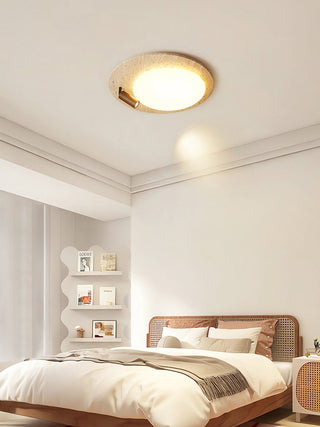 Travertine Oval Knob Ceilling Lamp-Neutral Decor