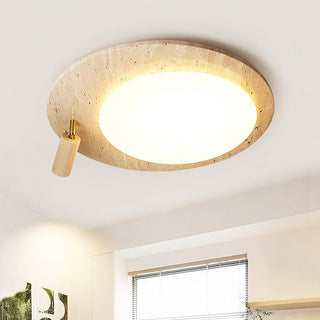 Travertine Oval Knob Ceilling Lamp-Neutral Decor