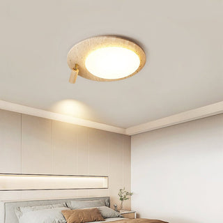 Travertine Oval Knob Ceilling Lamp-Neutral Decor