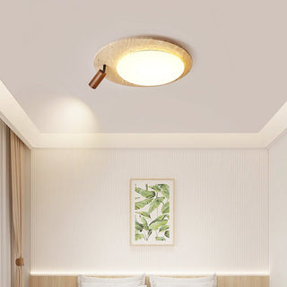 Travertine Oval Knob Ceilling Lamp-Neutral Decor