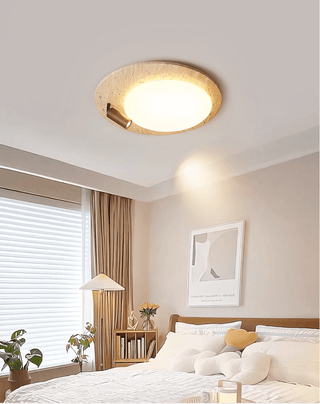 Travertine Oval Knob Ceilling Lamp-Neutral Decor