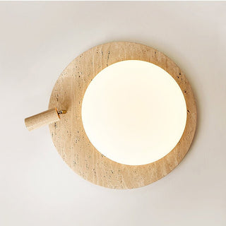 Travertine Oval Knob Ceilling Lamp-Neutral Decor