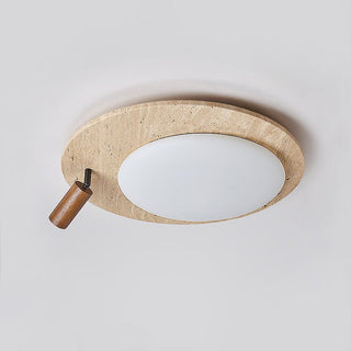 Travertine Oval Knob Ceilling Lamp-Neutral Decor