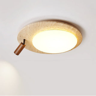Travertine Oval Knob Ceilling Lamp-Neutral Decor