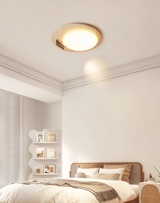 Travertine Oval Knob Ceilling Lamp-Neutral Decor