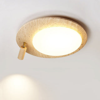 Travertine Oval Knob Ceilling Lamp-Neutral Decor