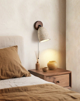 Travertine Pivoting Sconce-Neutral Decor