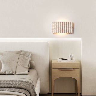 Travertine Ribbed Wall Sconce-Neutral Decor