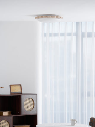 Travertine Scallop Edge Ceiling Light-Neutral Decor