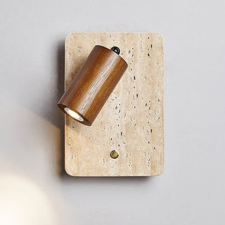 Travertine Spot Wall Sconce-Neutral Decor
