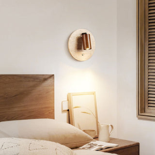 Travertine Spot Wall Sconce-Neutral Decor