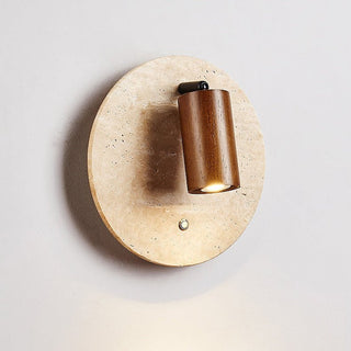 Travertine Spot Wall Sconce-Neutral Decor