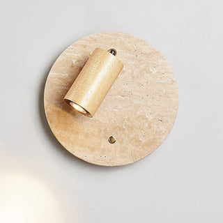 Travertine Spot Wall Sconce-Neutral Decor