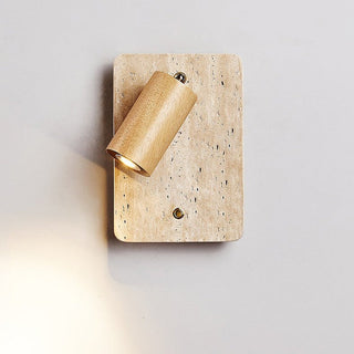 Travertine Spot Wall Sconce-Neutral Decor