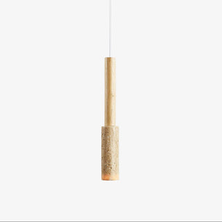 Travertine Stick Pendant Light-Neutral Decor