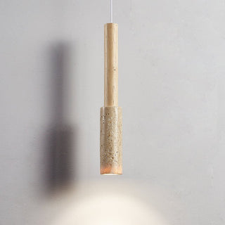 Travertine Stick Pendant Light-Neutral Decor