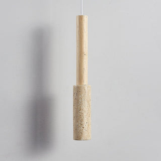 Travertine Stick Pendant Light-Neutral Decor