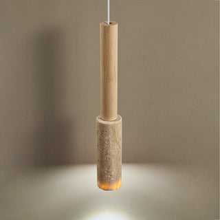 Travertine Stick Pendant Light-Neutral Decor