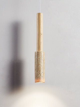 Travertine Stick Pendant Light-Neutral Decor