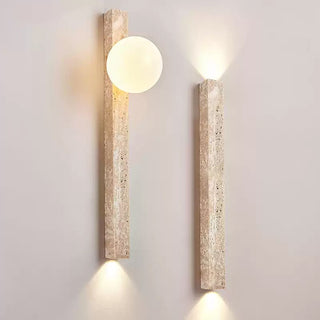 Travertine Stripe Wall Sconce-Neutral Decor