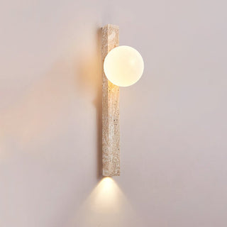 Travertine Stripe Wall Sconce-Neutral Decor