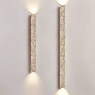Travertine Stripe Wall Sconce-Neutral Decor