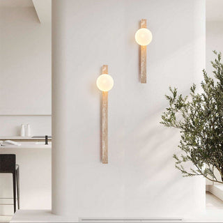 Travertine Stripe Wall Sconce-Neutral Decor
