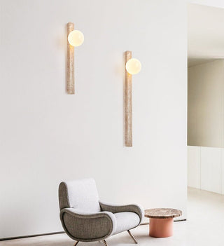 Travertine Stripe Wall Sconce-Neutral Decor