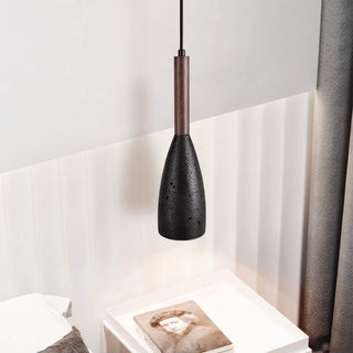 Travertine Teardrop Pendant Light-Neutral Decor