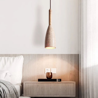 Travertine Teardrop Pendant Light-Neutral Decor