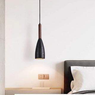 Travertine Teardrop Pendant Light-Neutral Decor