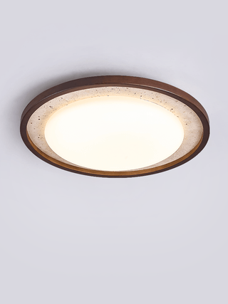 Bexm Plafonnier Rond Jaune en Travertin