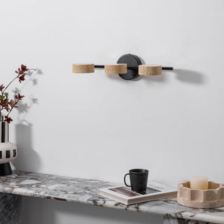 Ceshair Applique Murale Multi Tête en Travertin Lumière de Coiffeuse
