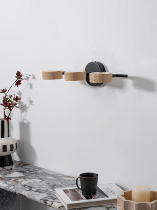 Ceshair Applique Murale Multi Tête en Travertin Lumière de Coiffeuse