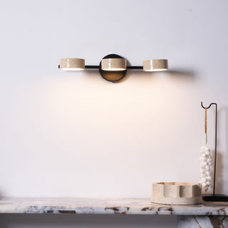 Ceshair Applique Murale Multi Tête en Travertin Lumière de Coiffeuse