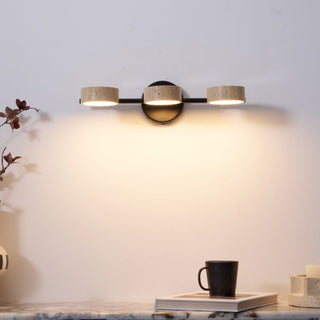 Ceshair Applique Murale Multi Tête en Travertin Lumière de Coiffeuse