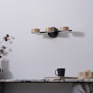 Ceshair Applique Murale Multi Tête en Travertin Lumière de Coiffeuse