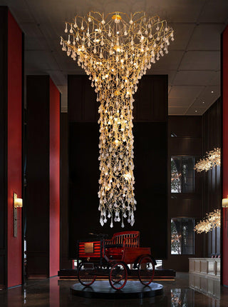 Abeleisa Lustre Laiton Cristal Forme Branche d'Arbre et Échelle
