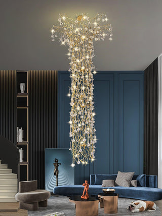 Abeleisa Lustre Laiton Cristal Forme Branche d'Arbre et Échelle