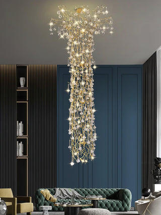 Abeleisa Lustre Laiton Cristal Forme Branche d'Arbre et Échelle