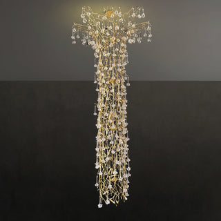 Abeleisa Lustre Laiton Cristal Forme Branche d'Arbre et Échelle