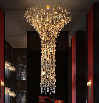Abeleisa Lustre Laiton Cristal Forme Branche d'Arbre et Échelle