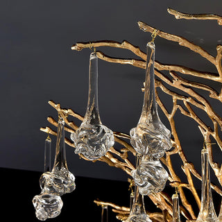 Abeleisa Lustre Laiton Cristal Forme Branche d'Arbre et Échelle