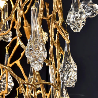 Abeleisa Lustre Laiton Cristal Forme Branche d'Arbre et Échelle