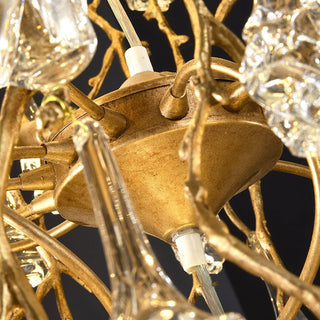 Abeleisa Lustre Laiton Cristal Forme Branche d'Arbre et Échelle