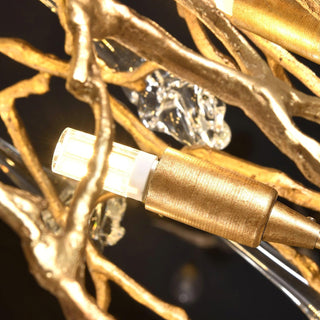 Abeleisa Lustre Laiton Cristal Forme Branche d'Arbre et Échelle
