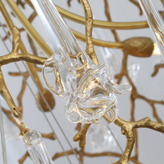 Abeleisa Lustre Laiton Cristal Forme Branche d'Arbre et Échelle