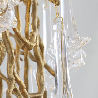 Abeleisa Lustre Laiton Cristal Forme Branche d'Arbre et Échelle